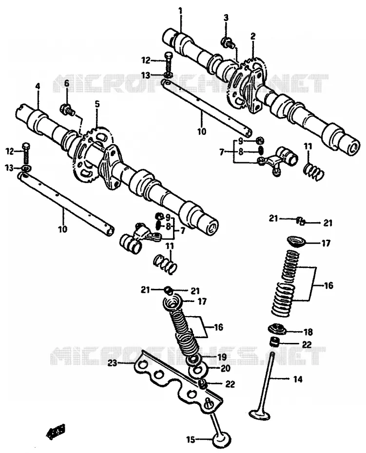 ARBRE A CAMES - SOUPAPES Suzuki MOTO 750 GSX-R 1986  GSX-R750G(F/G/H)