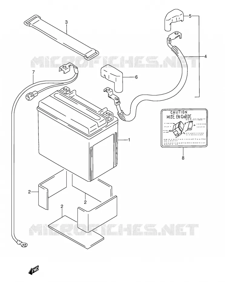 BATTERIE Suzuki MOTO 1100 GSX-R 1993  GSX-R1100WP(E28)