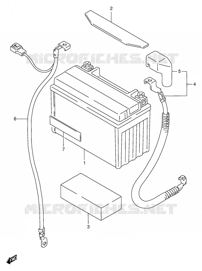 BATTERIE Suzuki MOTO 600 BANDIT 1996  GSF600SUT(E2)