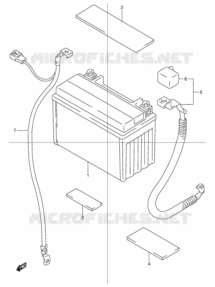 BATTERIE Suzuki MOTO 600 BANDIT 2002  GSF600UK2(E2)