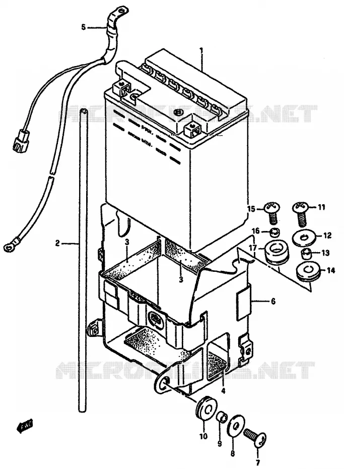 BATTERIE Suzuki MOTO 750 GSX-R 1986  GSX-R750XG(F/G/H)