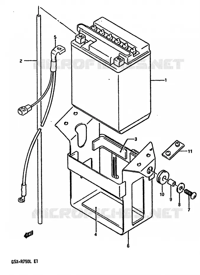 BATTERIE Suzuki MOTO 750 GSX-R 1990  GSX-R750L(J/K/L)