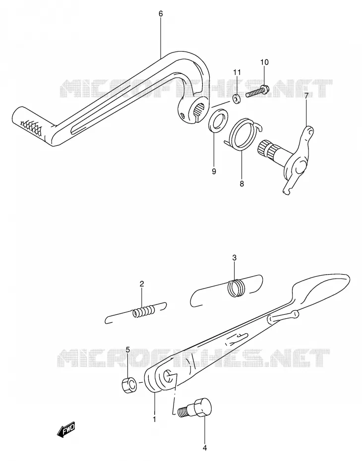 BEQUILLE Suzuki MOTO 250 GSX 1993  GSX250FP(E24)
