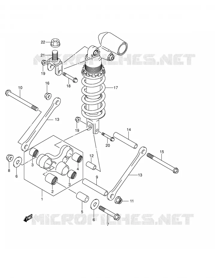 BIELLETTE DE SUSPENSION ARRIERE Suzuki MOTO 1000 GSX-R 2003  GSX-R1000K3(E2)