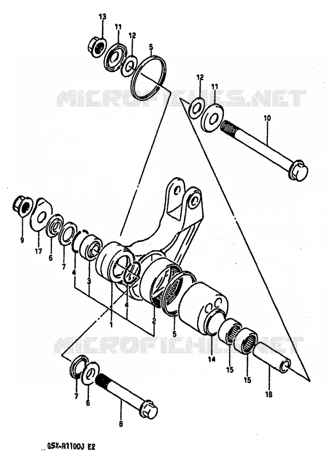 BIELLETTE DE SUSPENSION ARRIERE Suzuki MOTO 1100 GSX-R 1986  GSX-R1100G(G/H/J)