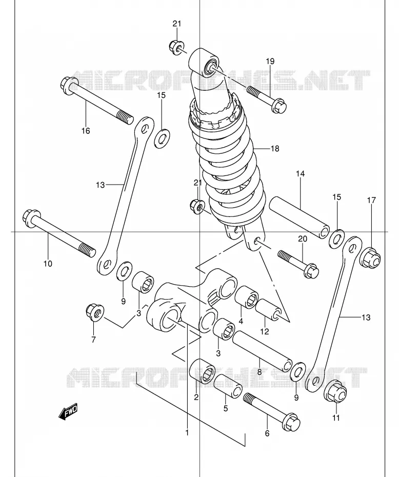 BIELLETTE DE SUSPENSION ARRIERE Suzuki MOTO 1200 BANDIT 2004  GSF1200ZK4(E2)
