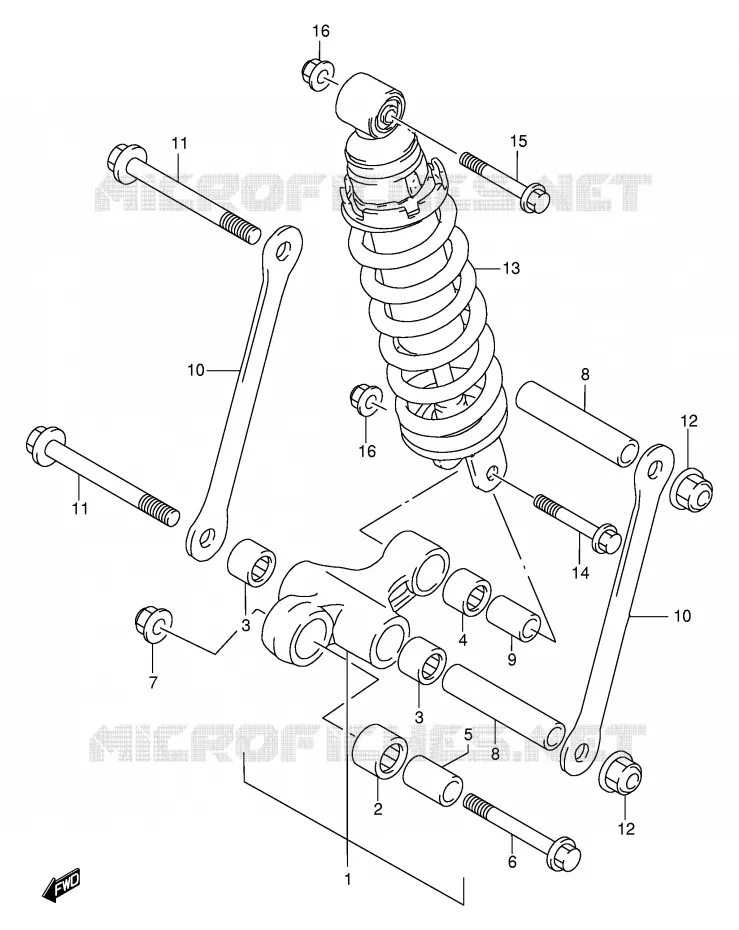 BIELLETTE DE SUSPENSION ARRIERE Suzuki MOTO 600 BANDIT 1998  GSF600SUW(E2)