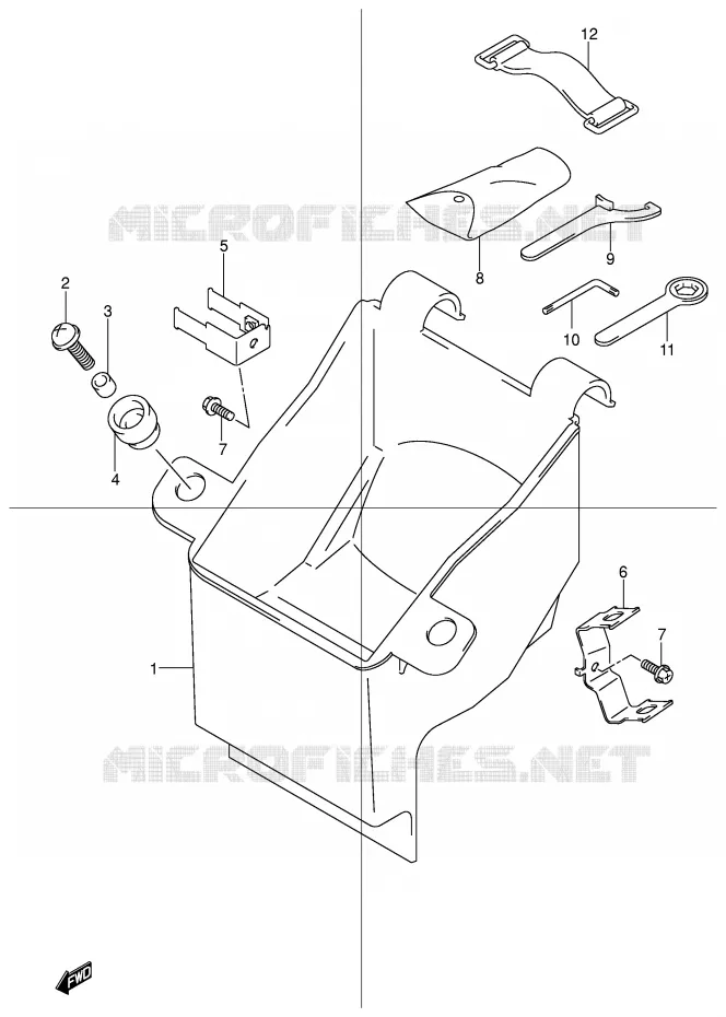 BOITE - TROUSSE A OUTILS Suzuki MOTO 600 BANDIT 2004  GSF600ZUK4(E2)