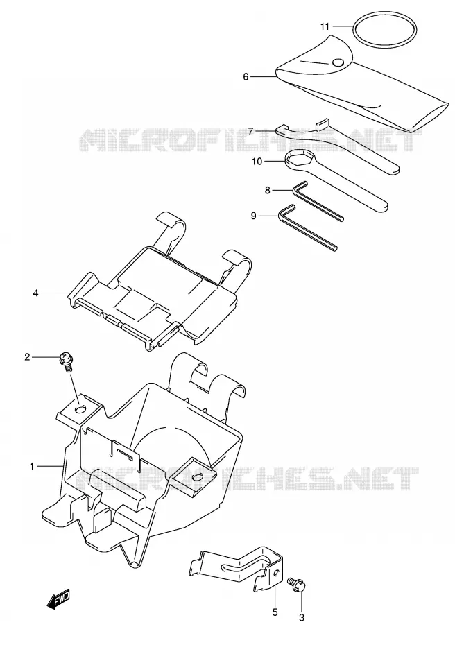 BOITE - TROUSSE A OUTILS Suzuki MOTO 650 BANDIT 2006  GSF650UK6(E2)