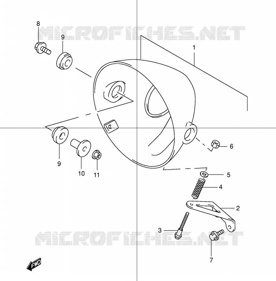 BOL DE PHARE (WITH OUT COWLING) Suzuki MOTO 600 BANDIT 2000  GSF600UY(E2)