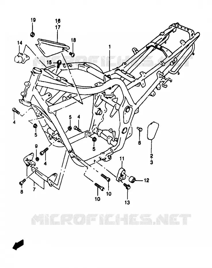 CADRE (GSF1200SAV) Suzuki MOTO 1200 BANDIT 1998  GSF1200W/GSF1200SW/GSF1200SAW