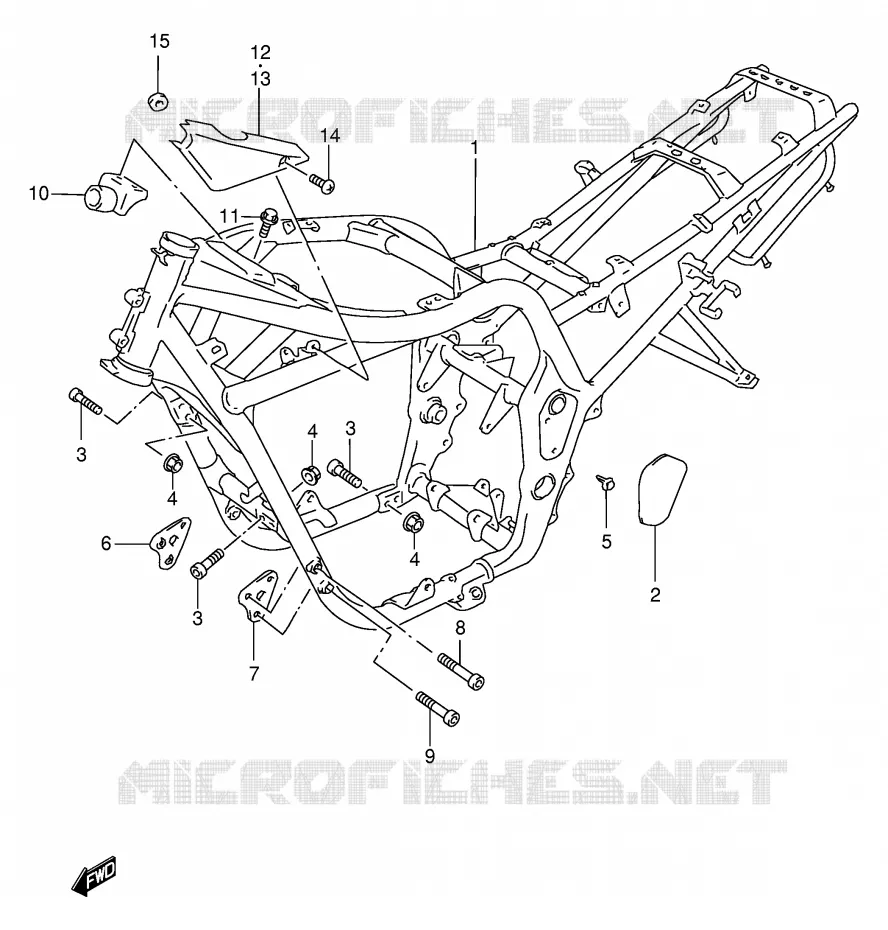 CADRE (GSF600S/US/T/UT) Suzuki MOTO 600 BANDIT 1996  GSF600T(E2)