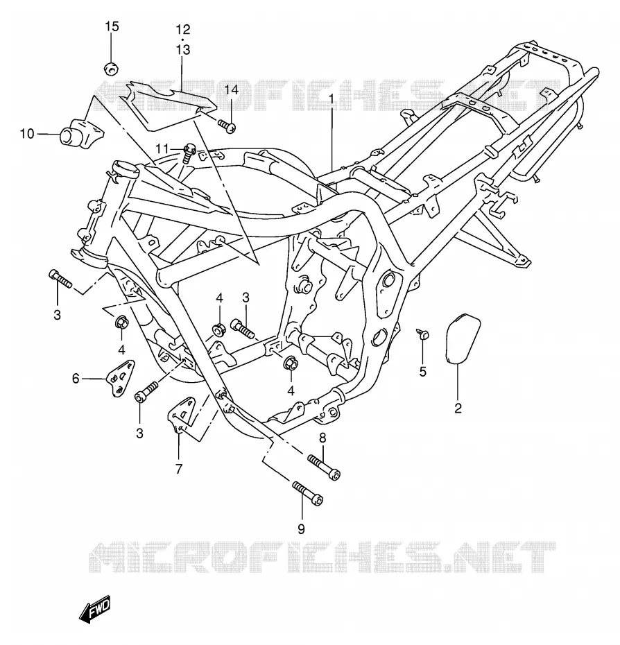 CADRE (GSF600ST/SUT) Suzuki MOTO 600 BANDIT 1995  GSF600S(E02)