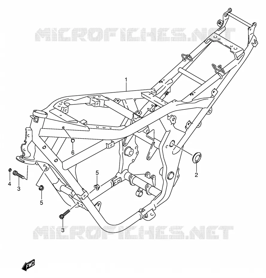 CADRE (MODELE K5) Suzuki MOTO 650 BANDIT 2005  GSF650SUK5(E2)