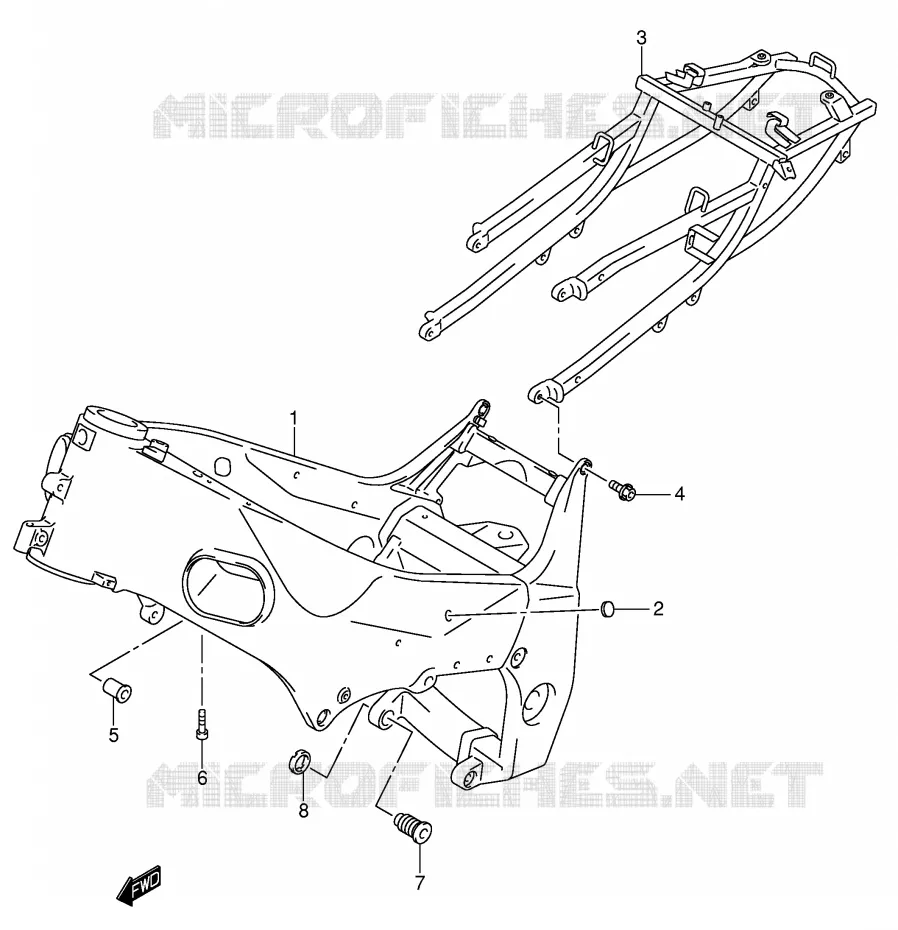 CADRE Suzuki MOTO 600 GSX-R 2003  GSX-R600UZK3(E2)