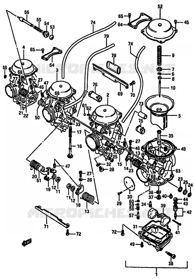 CARBURATEUR (MODELE H E18) Suzuki MOTO 750 GSX-R 1986  GSX-R750G(F/G/H)