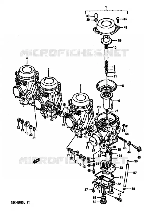 CARBURATEUR (MODELE L) Suzuki MOTO 750 GSX-R 1989  GSX-R750K(K/L/M)