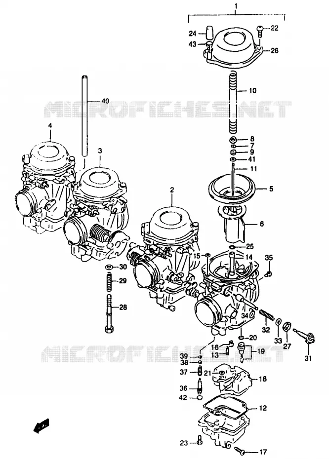 CARBURATEUR Suzuki MOTO 1200 BANDIT 2000  GSF1200SY(T/V/W/X/Y)