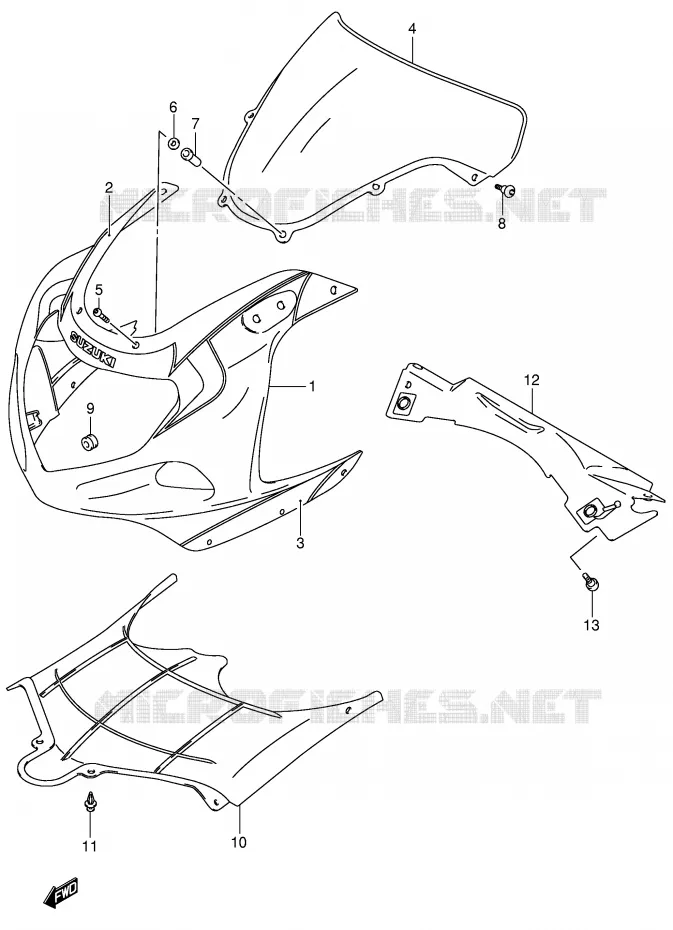 CARENAGES - ETIQUETTES (GSX-R600ZK3) Suzuki MOTO 600 GSX-R 2003  GSX-R600UZK3(E2)