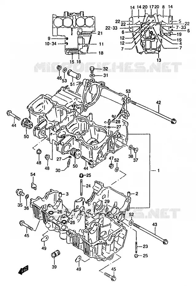 CARTER Suzuki MOTO 1200 BANDIT 1998  GSF1200SW(T/V/W/X/Y)