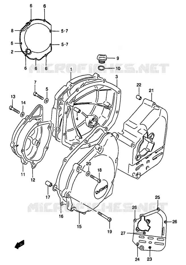 CARTER Suzuki MOTO 1200 BANDIT 1998  GSF1200W/GSF1200SW/GSF1200SAW