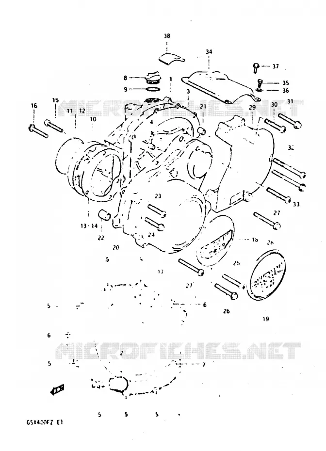 CARTER Suzuki MOTO 400 GSX 1982  GSX400FZ(X/Z)