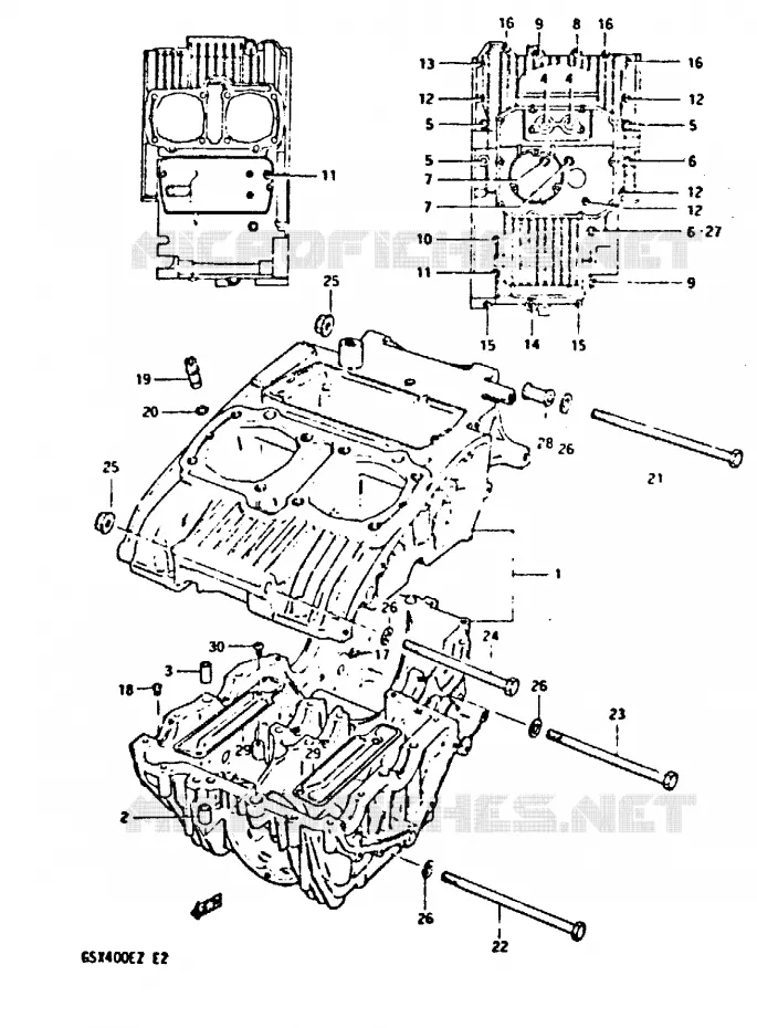 CARTER Suzuki MOTO 400 GSX 1982  GSX400SZ