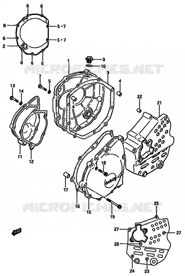 CARTER Suzuki MOTO 750 GSX-R 1985  GSX-R750F(F/G/H) E34