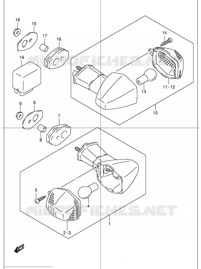CLIGNOTANTS (GSF1200SK1/SK2/SK3/SK4/K5/ZK5) Suzuki MOTO 1200 BANDIT 2005  GSF1200SZK5(E2)