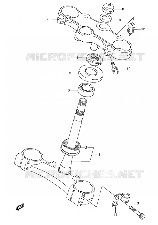 COLONNE DE DIRECTION Suzuki MOTO 1100 GSX-R 1994  GSX-R1100WR(E28)