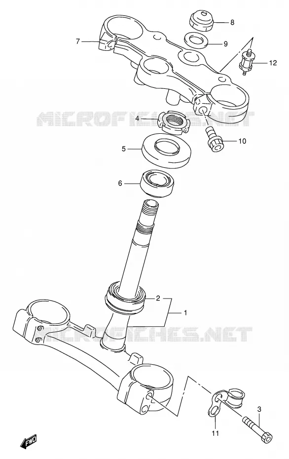 COLONNE DE DIRECTION Suzuki MOTO 1100 GSX-R 1995  GSX-R1100WS(E2)
