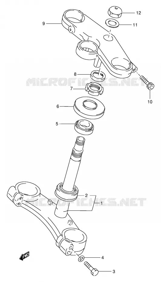 COLONNE DE DIRECTION Suzuki MOTO 400 GSX-R 1992  GSX-R400RN(E30)