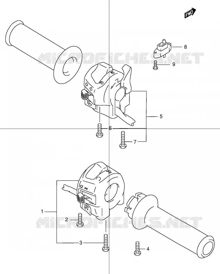 COMMODOS (GSF600Y/UY/K1/K2/UK1/UK2) Suzuki MOTO 600 BANDIT 2001  GSF600SUK1(E2)