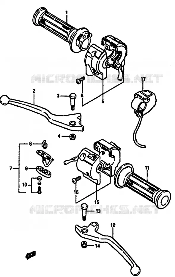 COMMODOS (MODELE F) Suzuki MOTO 750 GSX-R 1986  GSX-750G(F/G/H) E34