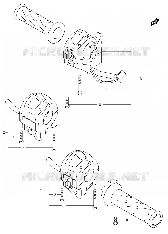 COMMODOS (MODELE K1/K2) Suzuki MOTO 600 GSX-R 2002  GSX-R600K2(E2)