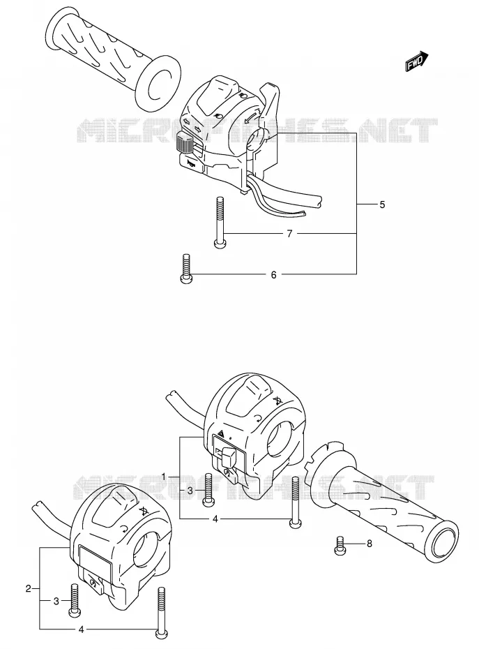 COMMODOS (MODELE K3) Suzuki MOTO 600 GSX-R 2002  GSX-R600U1K2(E2)