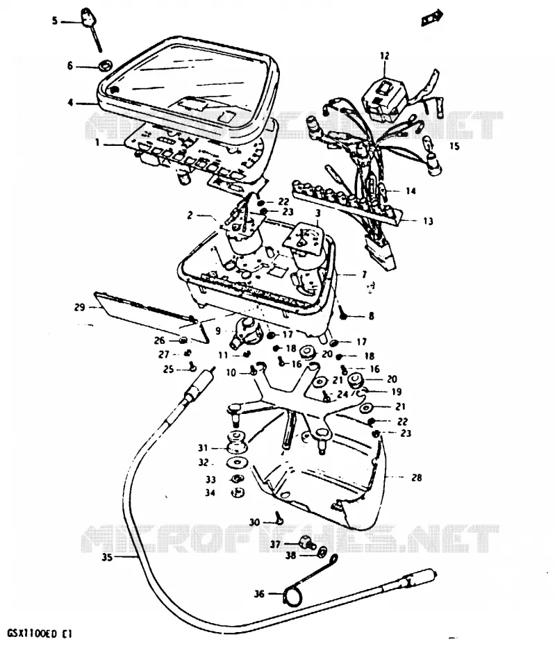 COMPTEUR (GSX1100ESD) Suzuki MOTO 1100 GSX-E 1983  GSX1100ED(Z/D)