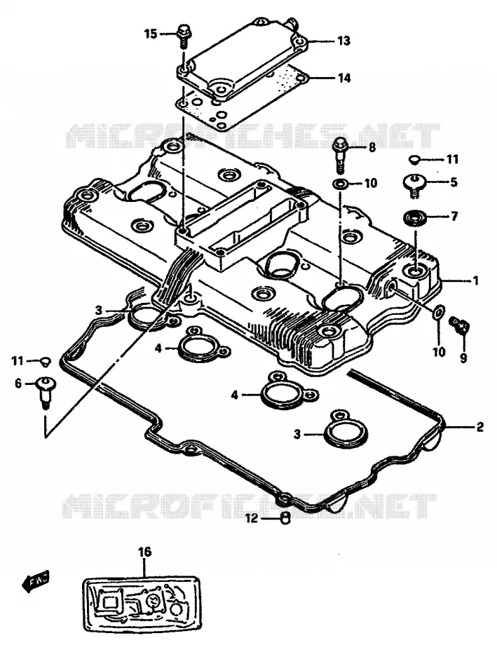 COUVERCLE DE CULASSE Suzuki MOTO 750 GSX-R 1985  GSX-R750F(F/G/H) E34