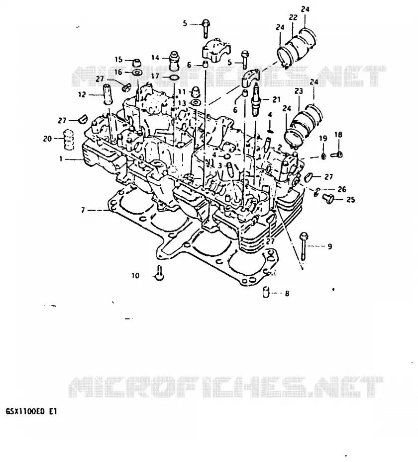 CULASSE Suzuki MOTO 1100 GSX-E 1982  GSX1100EZ(Z/D)
