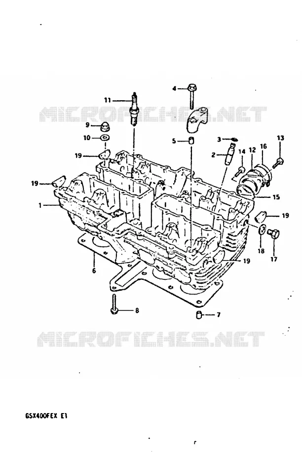 CULASSE Suzuki MOTO 400 GSX 1981  GSX400FEX