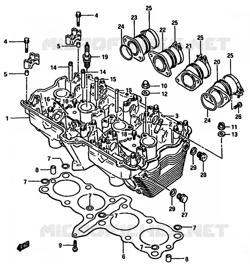 CULASSE Suzuki MOTO 750 GSX-R 1985  GSX-R750F(F/G/H)