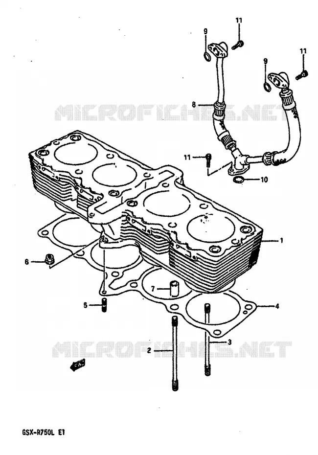 CYLINDRE (MODELE J/K) Suzuki MOTO 750 GSX-R 1990  GSX-R750L(J/K/L)