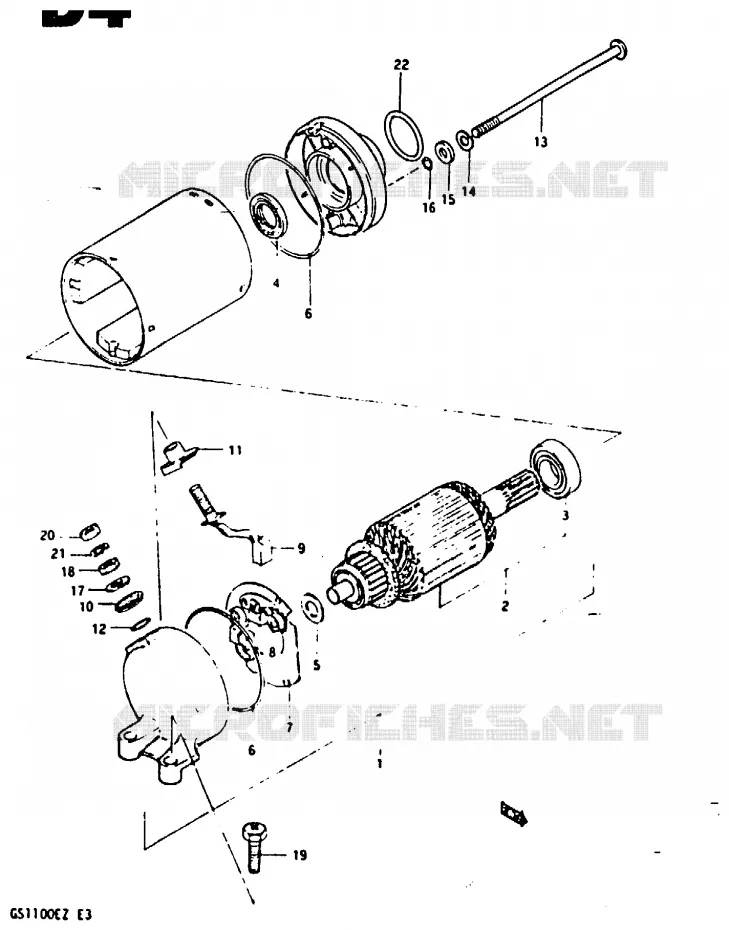 DEMARREUR (GSX1100ESD) Suzuki MOTO 1100 GSX 1982  GSX1100Z(Z/D)