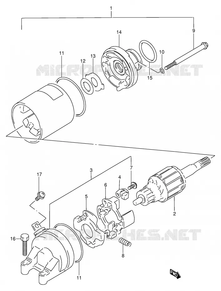 DEMARREUR Suzuki MOTO 250 GSX 1994  GSX250FR(E24)
