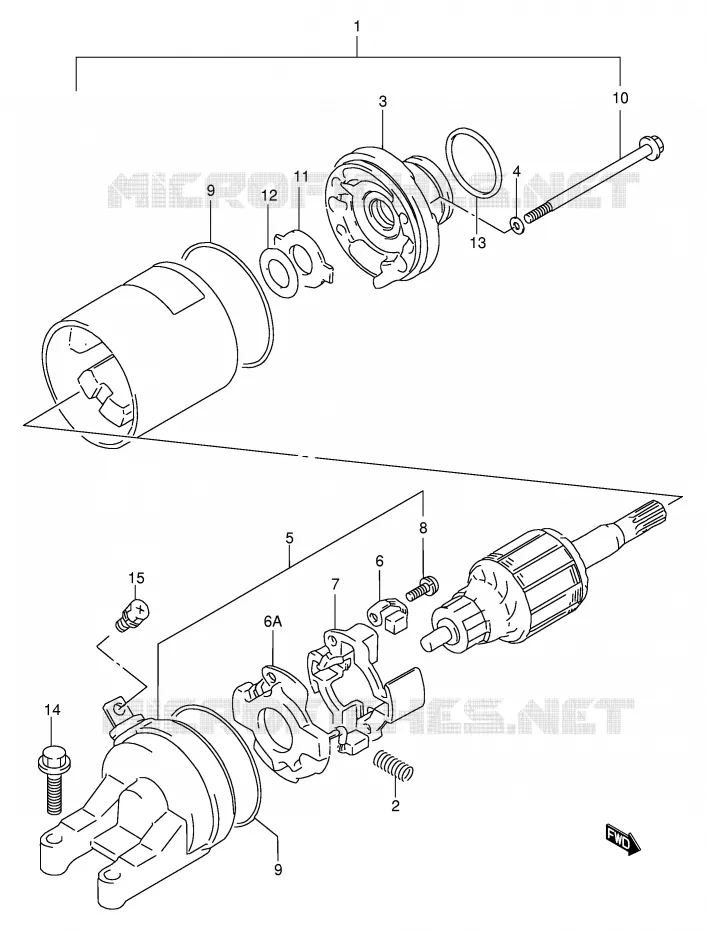DEMARREUR Suzuki MOTO 600 BANDIT 1998  GSF600UW(E2)
