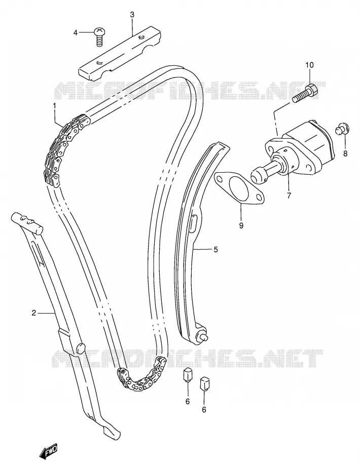DISTRIBUTION Suzuki MOTO 250 GSX 1994  GSX250FR(E24)