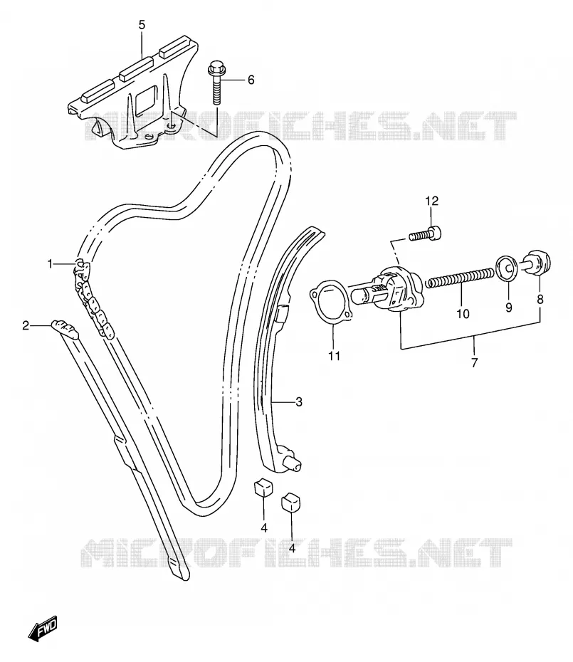 DISTRIBUTION Suzuki MOTO 600 BANDIT 1998  GSF600WSUW(E2)