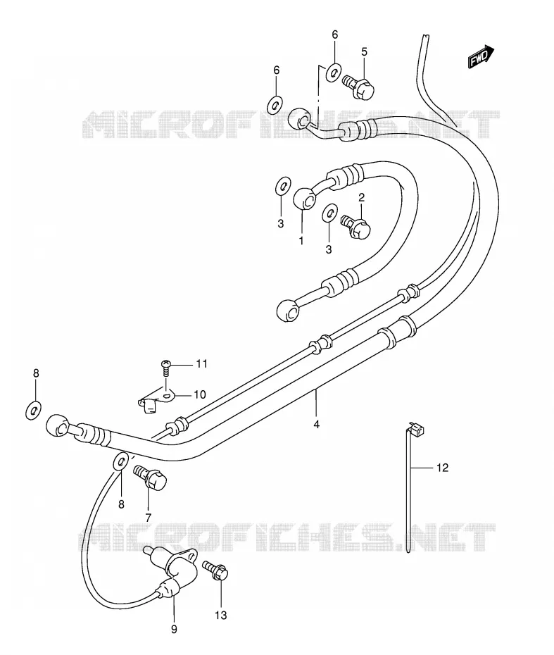 DURITE DE FREIN ARRIERE (GSF1200SAV) Suzuki MOTO 1200 BANDIT 1997  GSF1200SAV(E28)