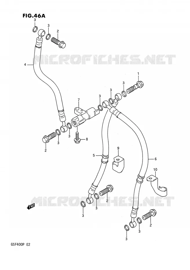DURITE DE FREIN AVANT (E22) Suzuki MOTO 400 BANDIT 1991  GSF400M(E2)