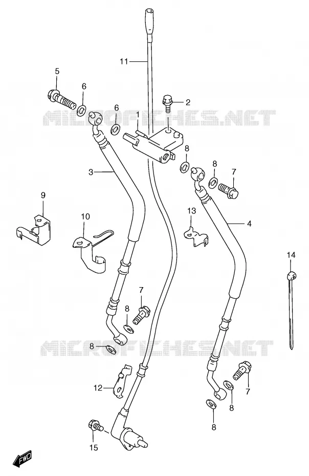 DURITE DE FREIN AVANT (GSF1200SAV/SAW/SAX/SAY) Suzuki MOTO 1200 BANDIT 2000  GSF1200Y/GSF1200SY/GSF1200SAY